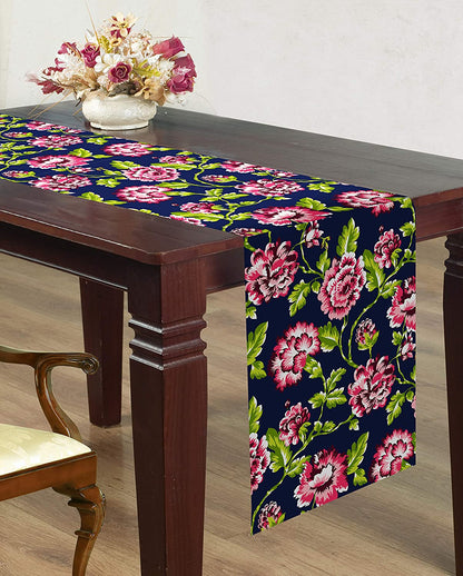 Printed Table Runner - Blue by Decozen