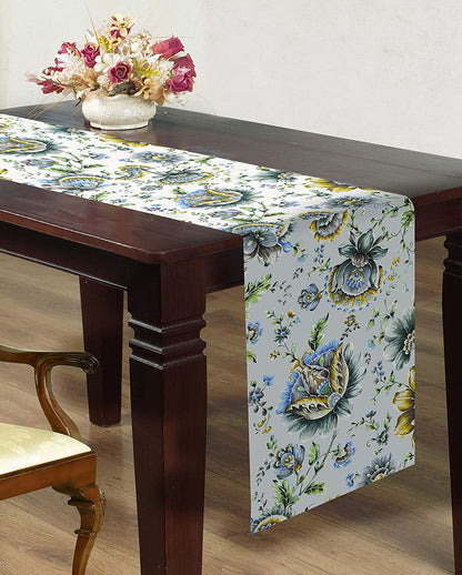 Printed Table Runner - Jaco Blue by Decozen