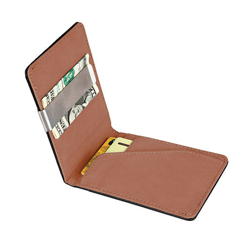 Unisex PU Leather Wallet RFID Blocking Slim Bifold Credit Card Holder with Money Clip - Orange by VYSN