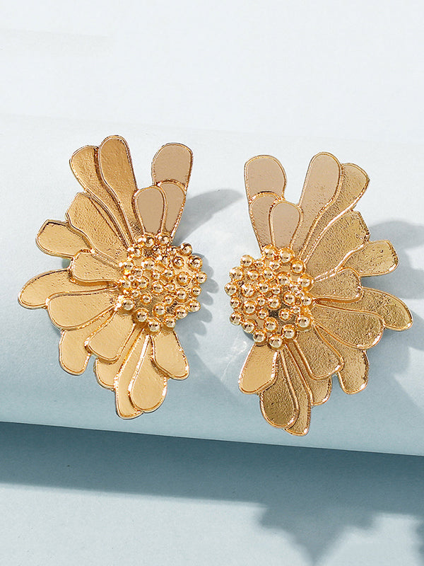 Vintage Alloy Flower Earrings by migunica