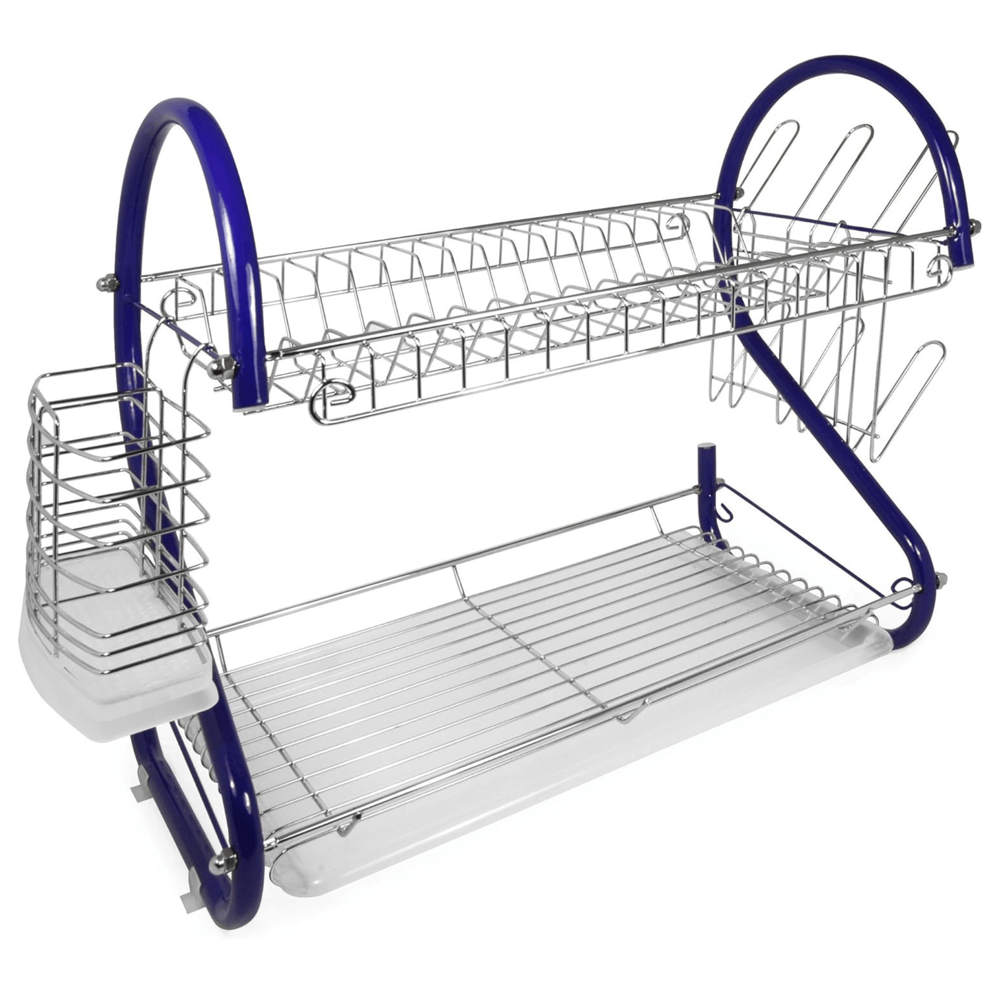 Better Chef 22" 2-Level Colored-Chrome-Plated S-Shaped Dish Rack by Jupiter Gear Home