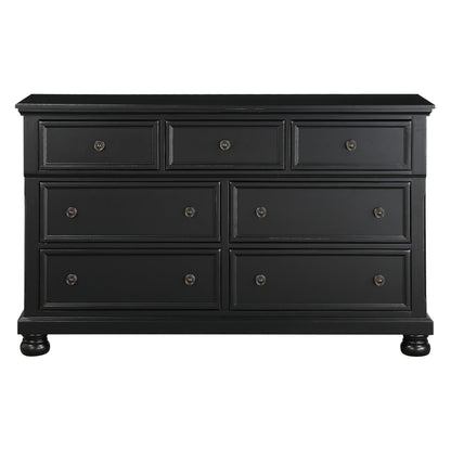 Transitional Black Dresser of 7 Drawers and Jewelry Tray by Blak Hom