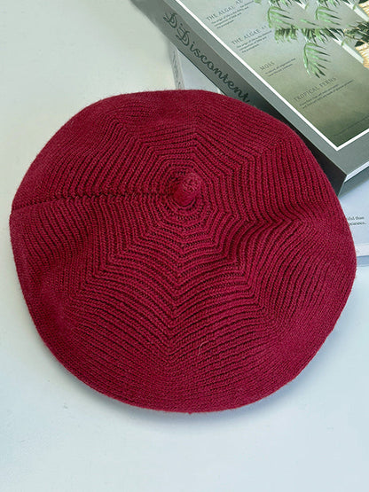 Solid Color Split-Joint Beret Hat by migunica