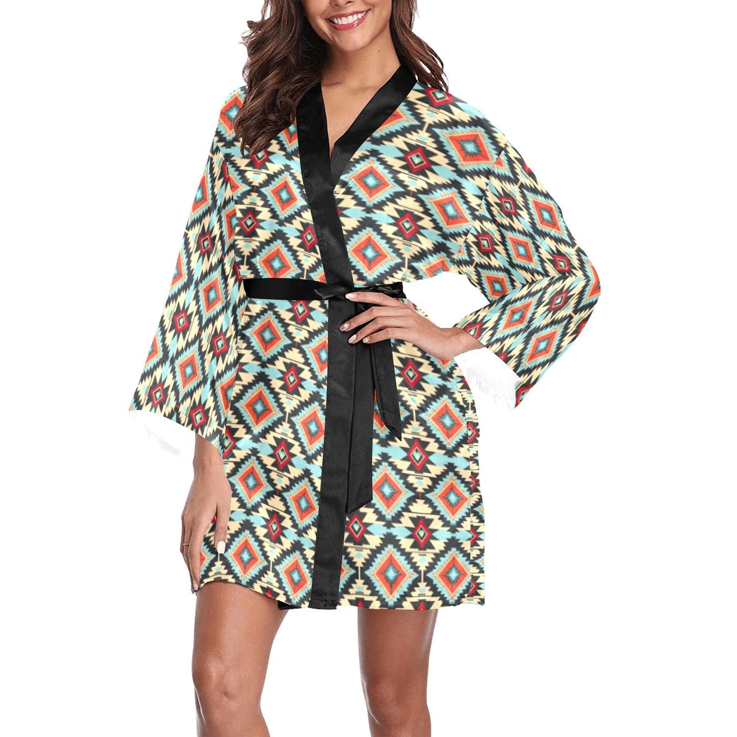 Colorado Aztec Women's Lounge Kimono Robe by Baha Ranch Western Wear