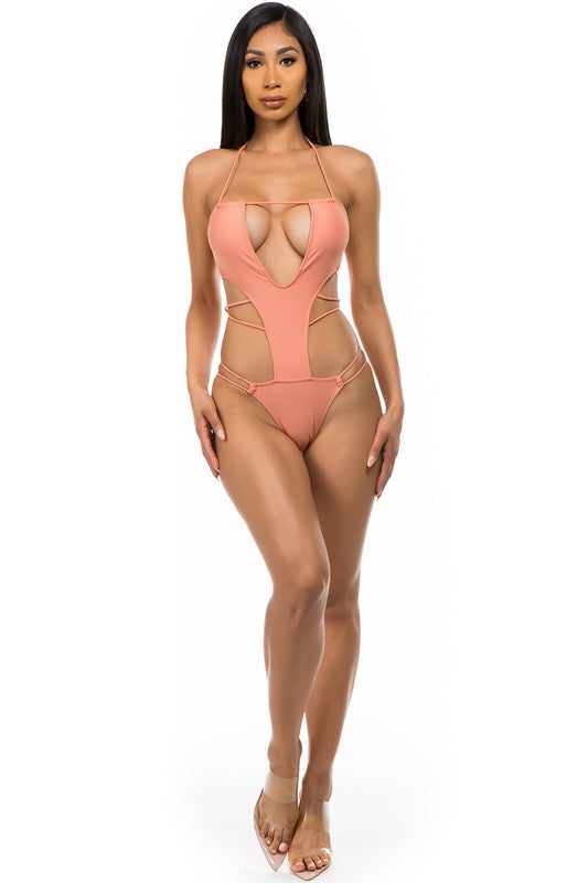 One-piece with sexy cut outs