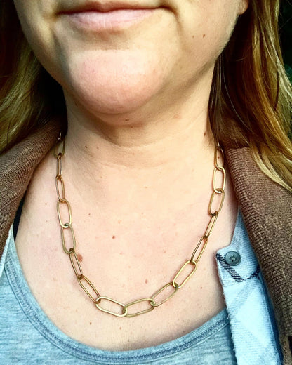 Paperclip Chain Necklace by Jennifer Cervelli Jewelry