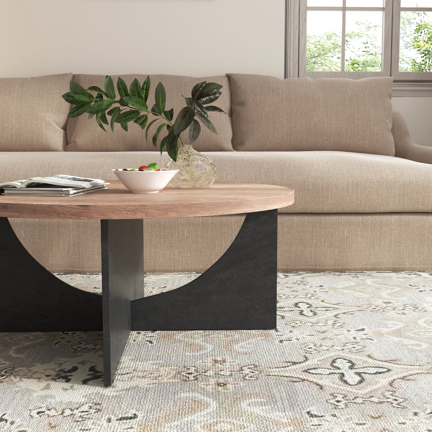 Modern Retro Round Coffee Table by Blak Hom