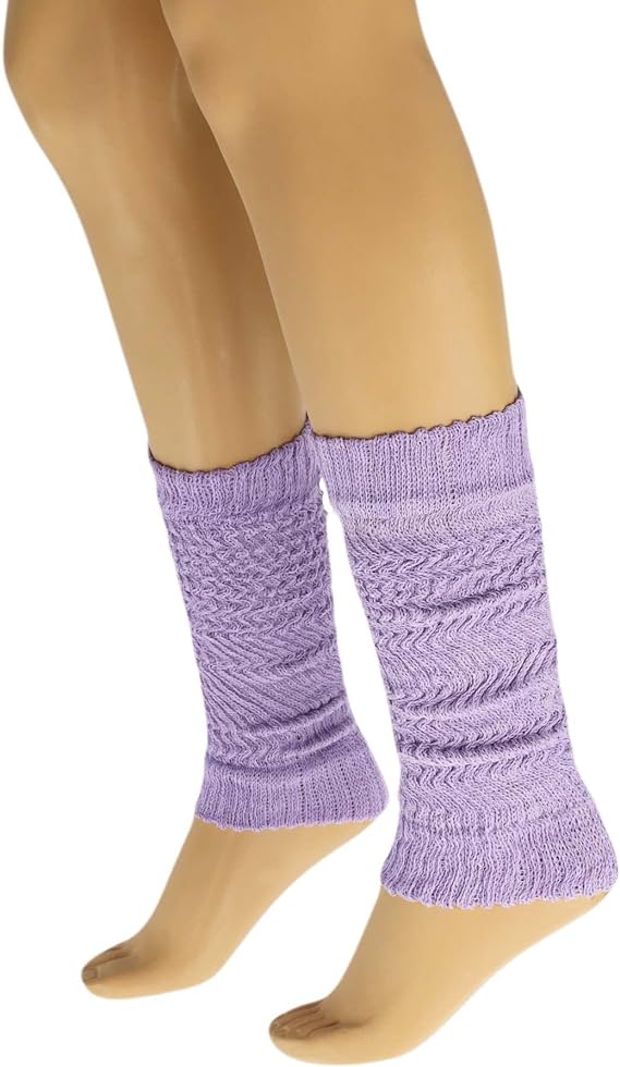 1 Pair - Cotton Leg Warmers Boot Socks Retro Style Knitted Retro Baggy Leg Warmer by Mars Outlet Store LLC