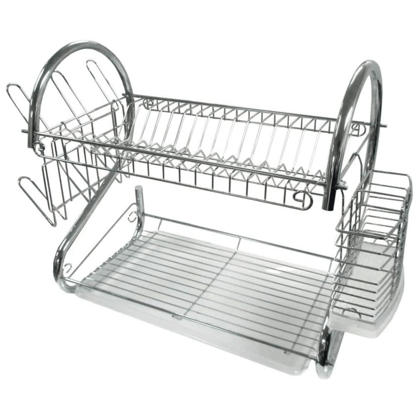 Better Chef 16" 2-Level Chrome-Plated S-Shaped Dish Rack by Jupiter Gear Home