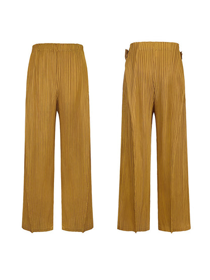 Urban Loose Pleated Wide Leg Elasticity Harem Pants by migunica