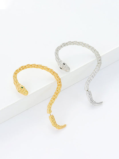 Snake Shape Earhook Earrings by migunica