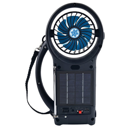 Solar Power Bluetooth Speaker with FM Radio / LED Torch Light / Fan (SC-1073ERF) by Jupiter Gear