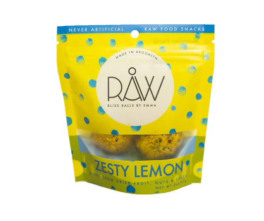 Zesty Lemon RAW Bliss Balls - 20 x 1 bag (2oz) by Farm2Me