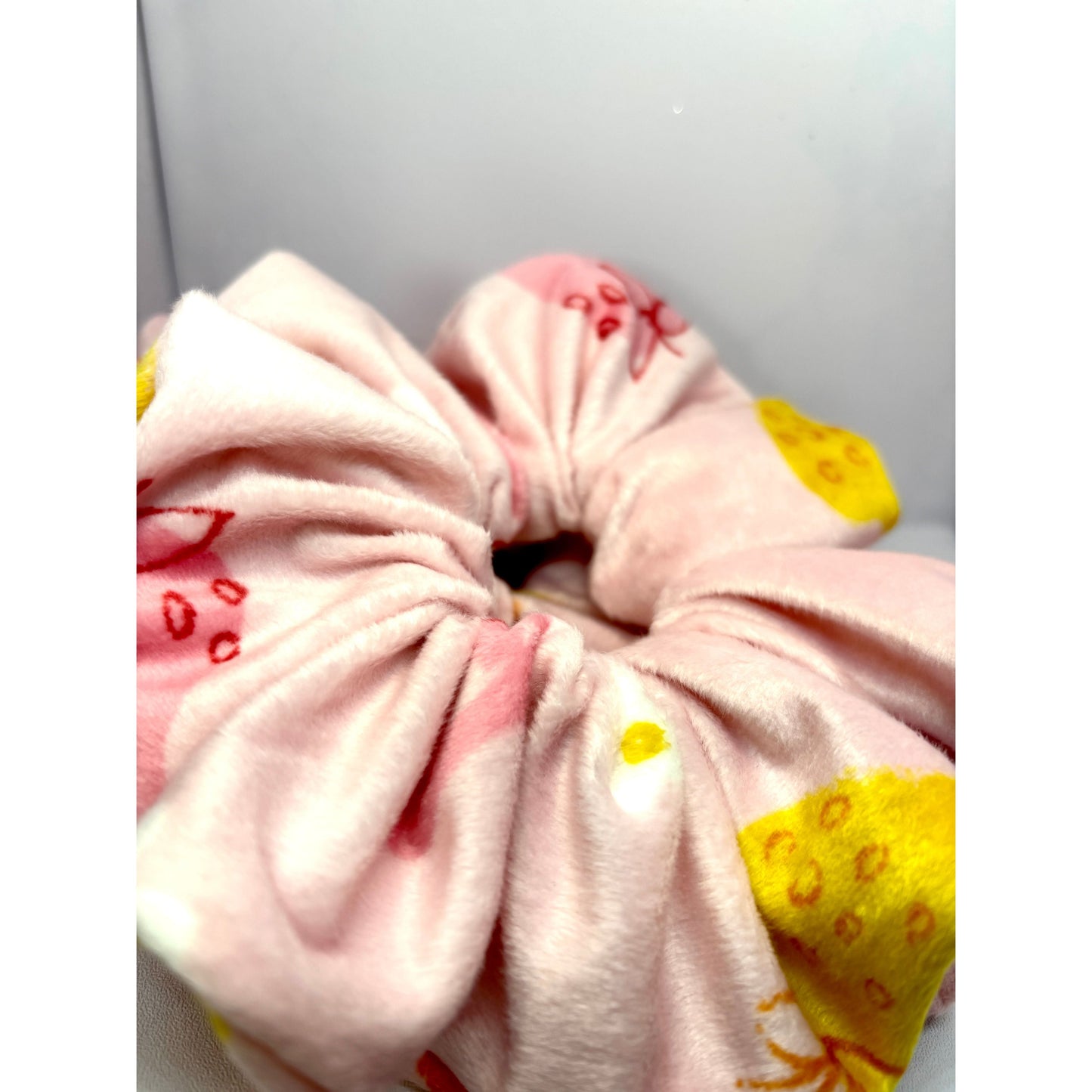 Pink Fruit Minky Scrunchie by Enchanted Scrunch