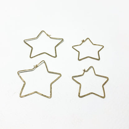 Star Hoops - Size Small by Jennifer Cervelli Jewelry