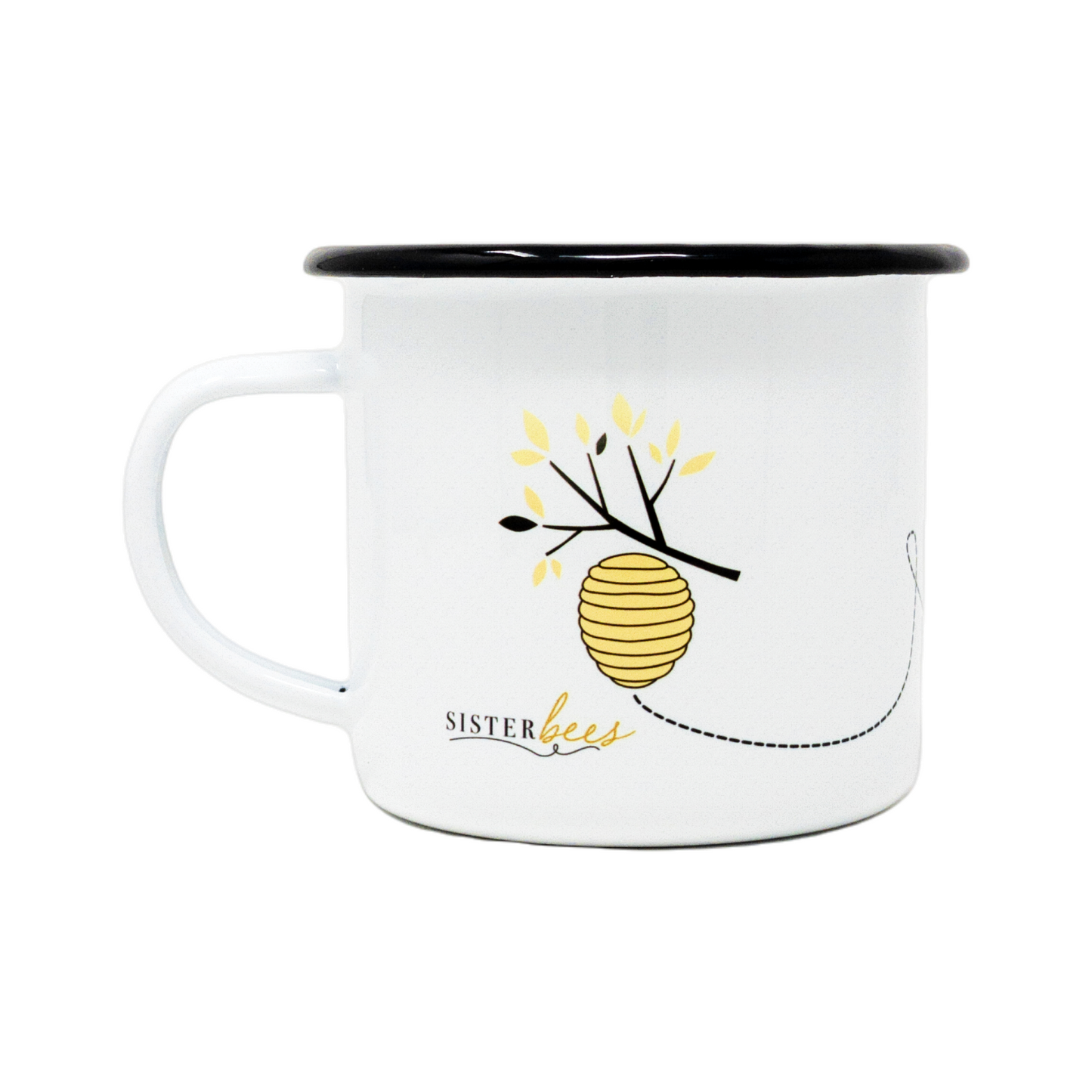 12oz Enamel Bee Love Mug by Sister Bees