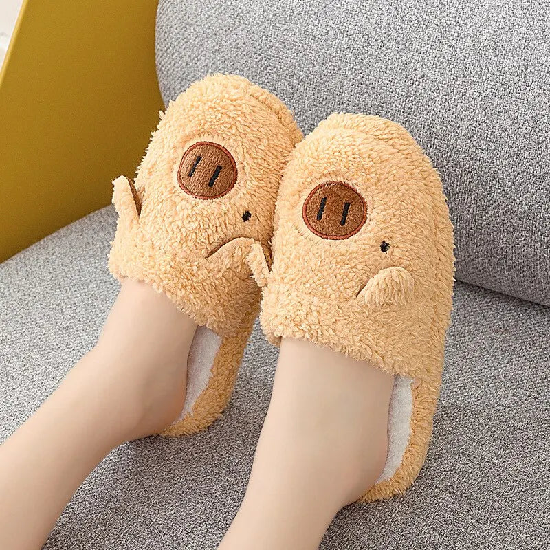 Winter Animal Slippers for Her/Him by Plushy Planet