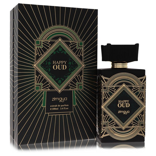 Afnan Zimaya Happy Oud by Afnan Extrait De Parfum Spray (Unisex) 3.4 oz for Men by Avera Group