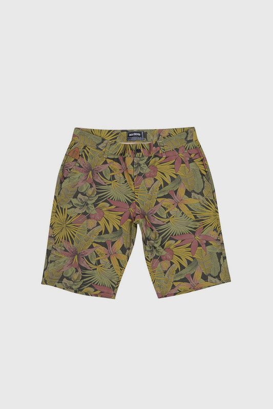 Palmeira Floral Green Brown Chino Shorts by The Official Brand