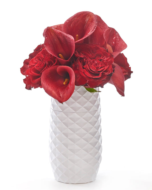 The Amaranth Vase - White - 7.5 Inch Vase by Amaranth Vases