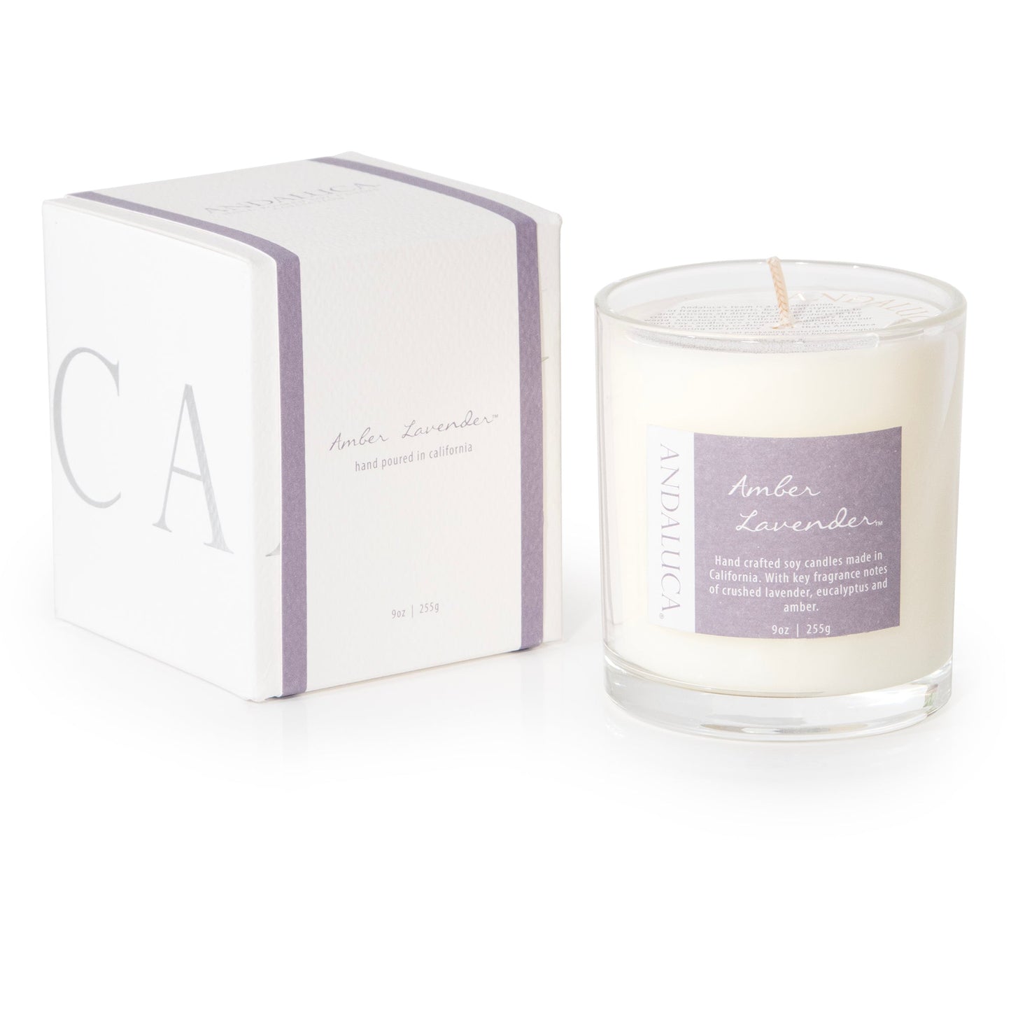 Amber Lavender 9oz Candle by Andaluca Home