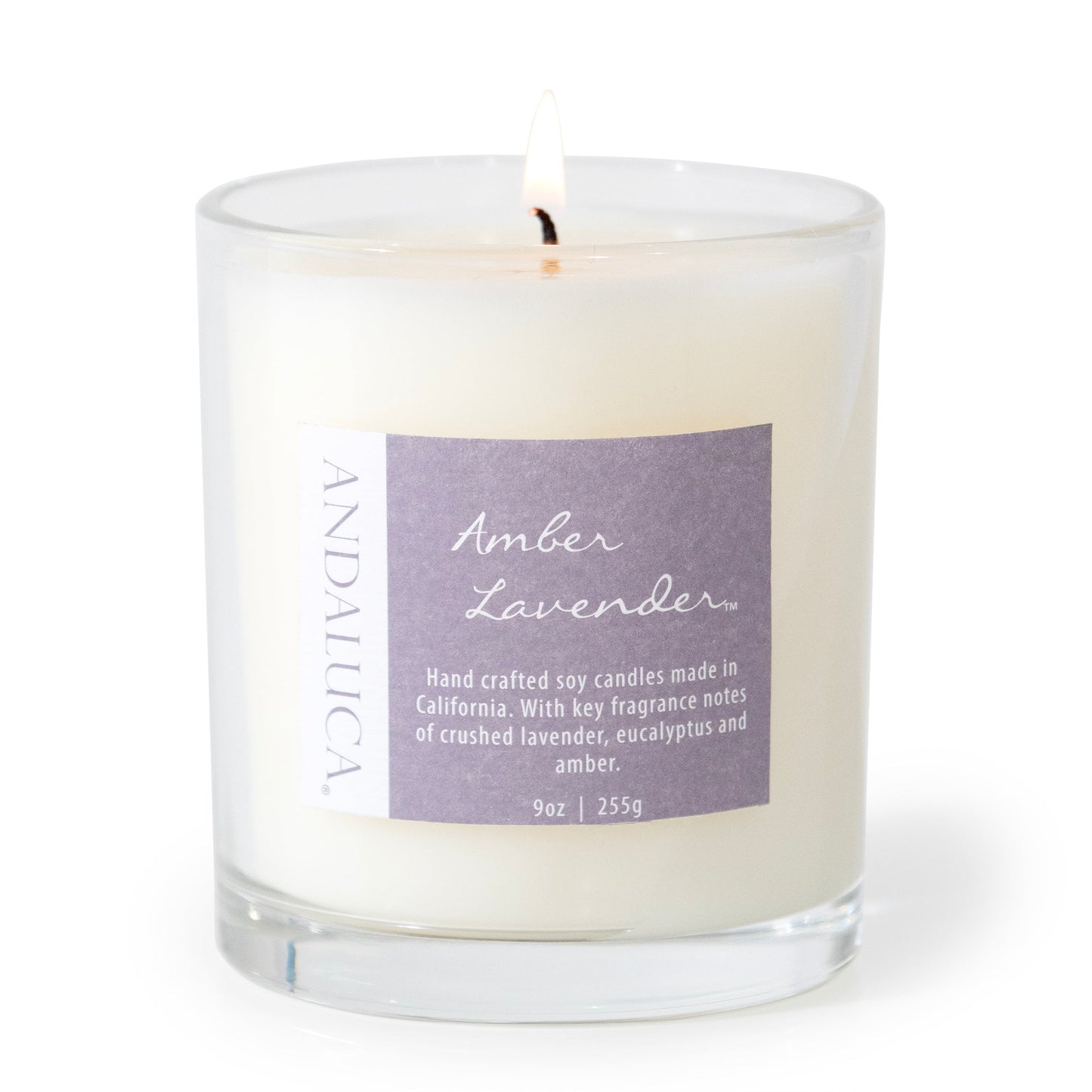 Amber Lavender 9oz Candle by Andaluca Home