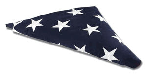 Pre-Folded American Flags - Fit 3'x5' American Flag or Fit 5'x9.5' American Casket Flag. by The Military Gift Store