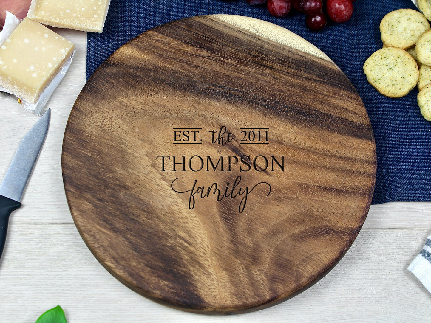 Small Round Charcuterie Board by Tuckahoe Hardwoods