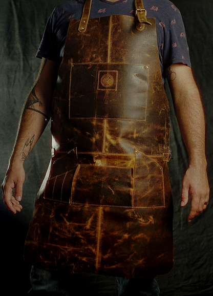 Full Grain Buffalo Leather Apron by Vintage Gentlemen