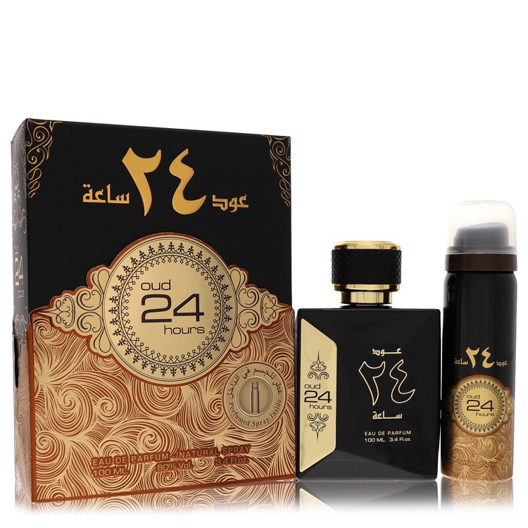 Ard Al Zaafaran Oud 24 Hours by Al Zaafaran Eau De Parfum Spray + 1.7oz Perfumed Spray (Unisex) 3.4 oz for Men by Avera Group