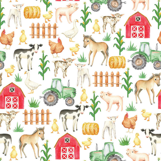 Farm Animals Baby Gift Wrap by Present Paper