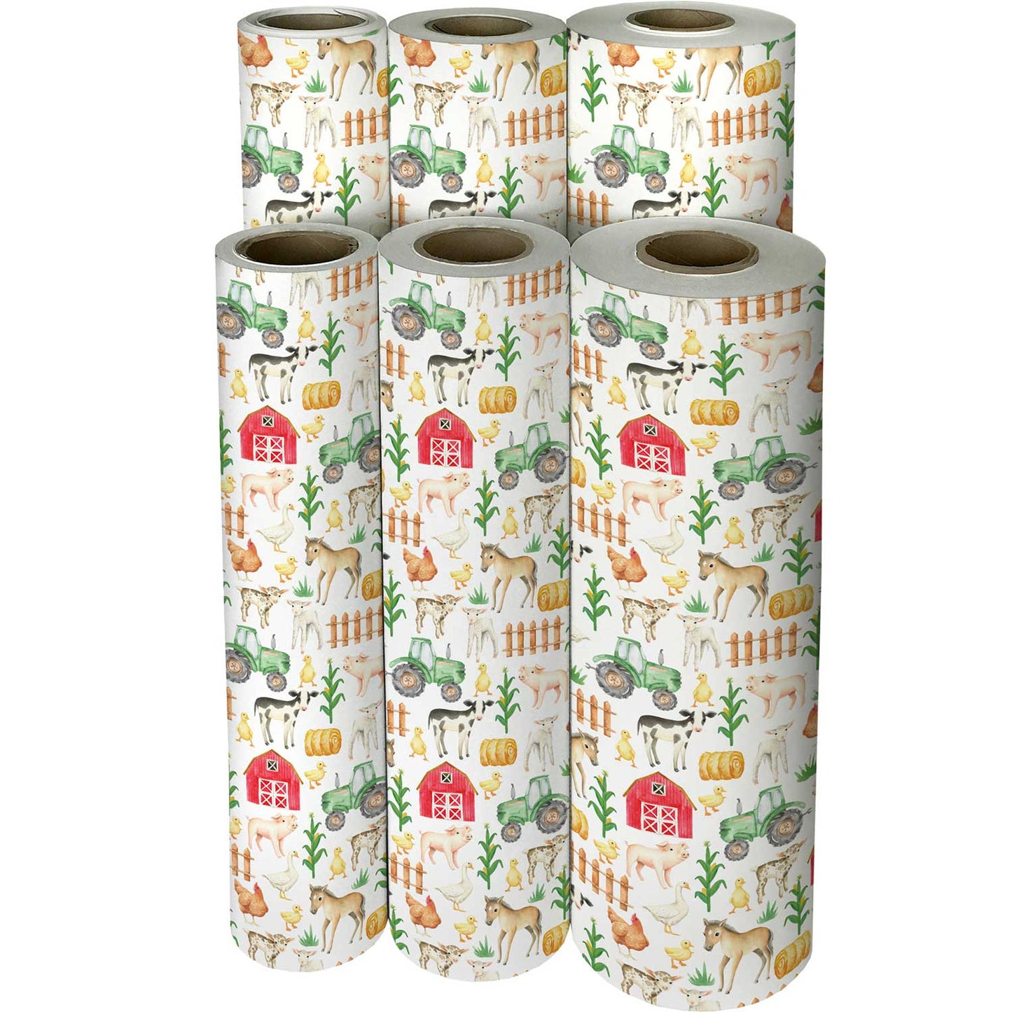 Farm Animals Baby Gift Wrap by Present Paper