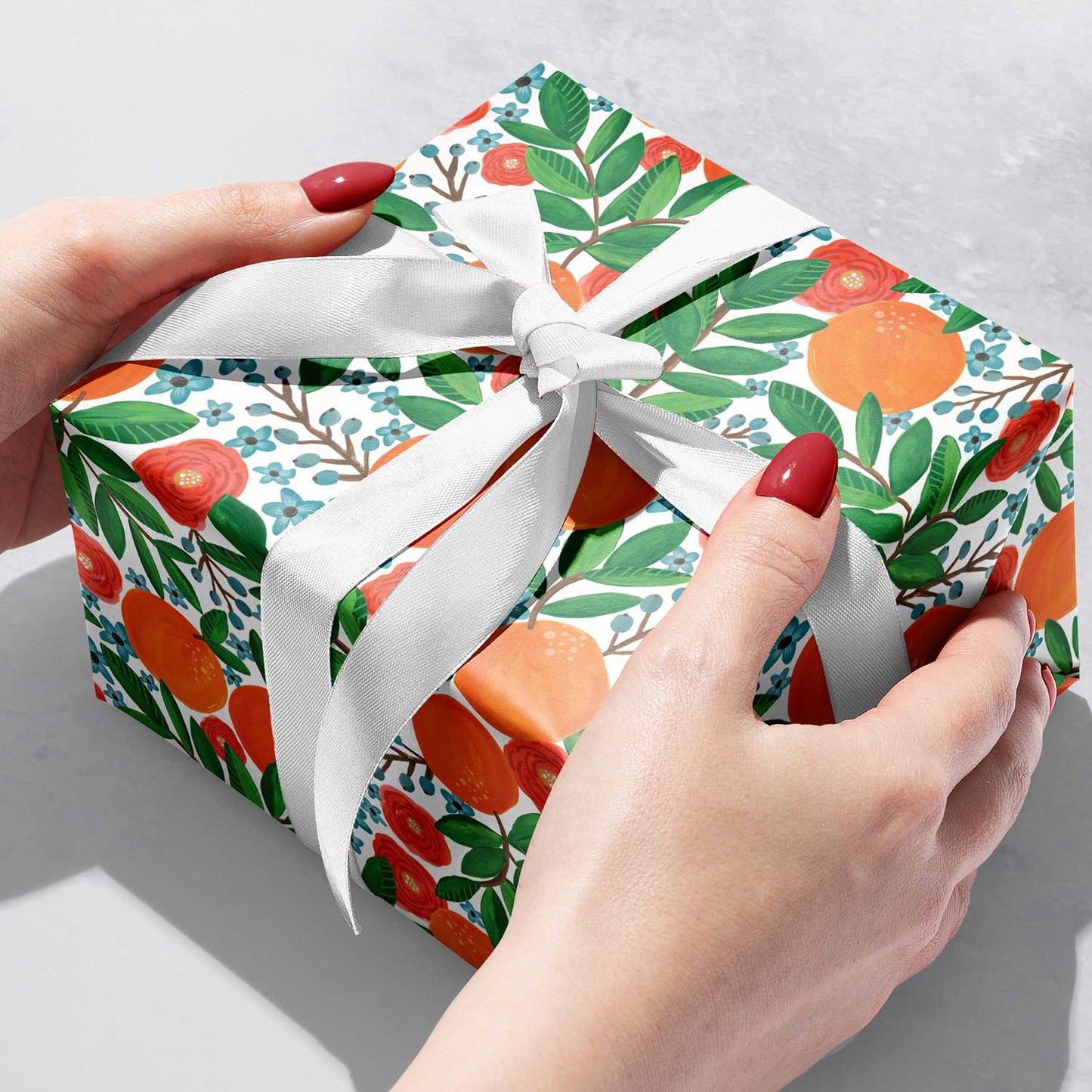 Orange Grove Gift Wrap by Present Paper