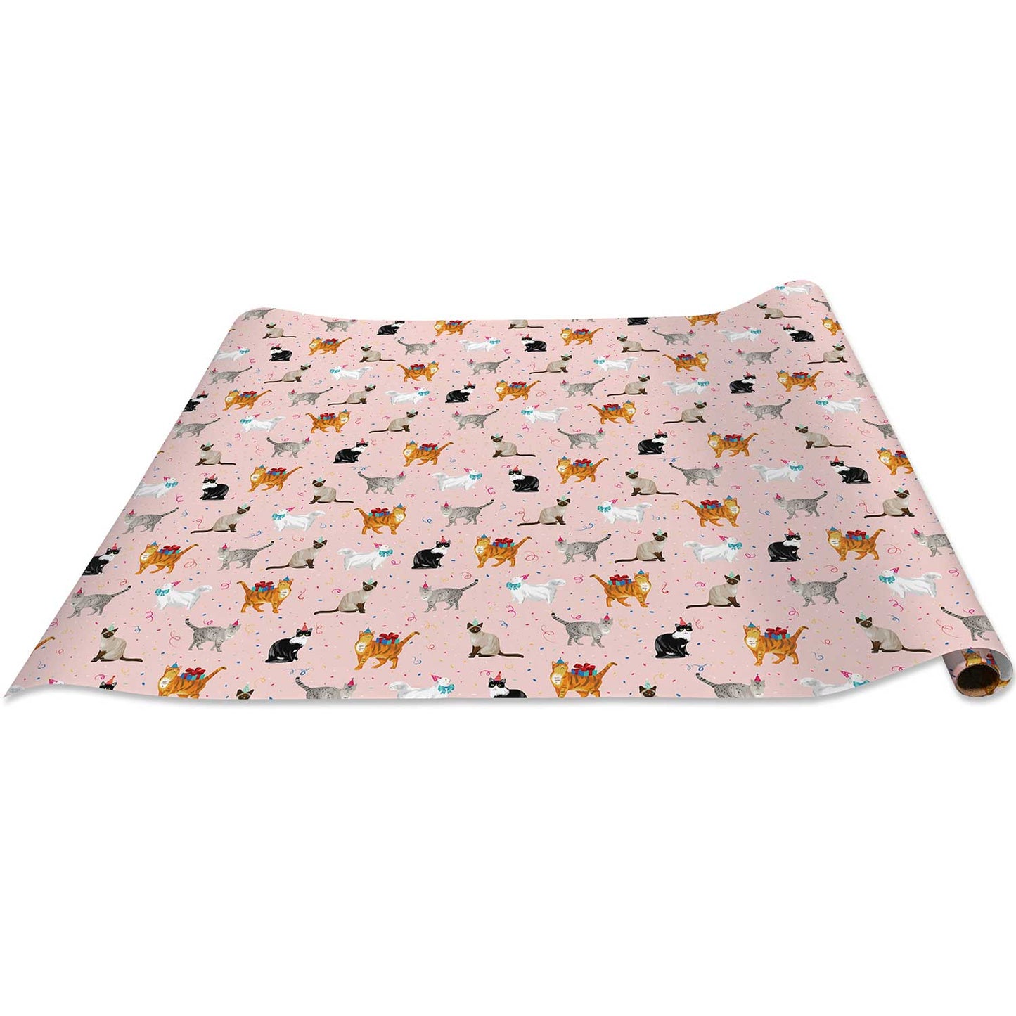 Festive Cats Birthday Gift Wrap by Present Paper