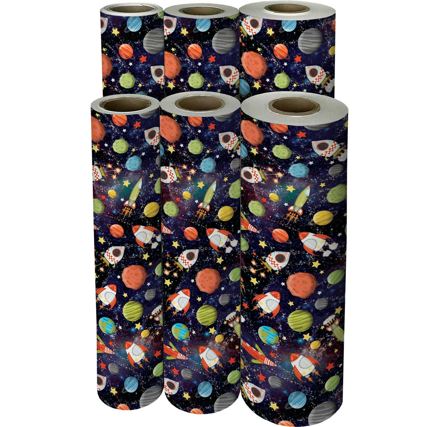 Space Gravity Birthday Gift Wrap by Present Paper