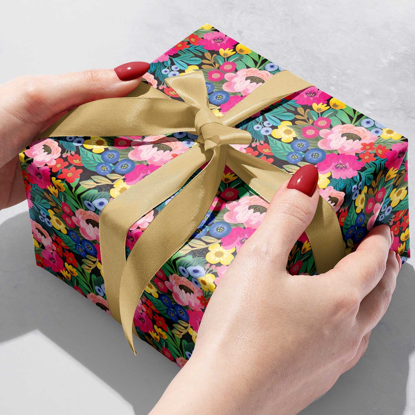 Floral Burst Gift Wrap by Present Paper