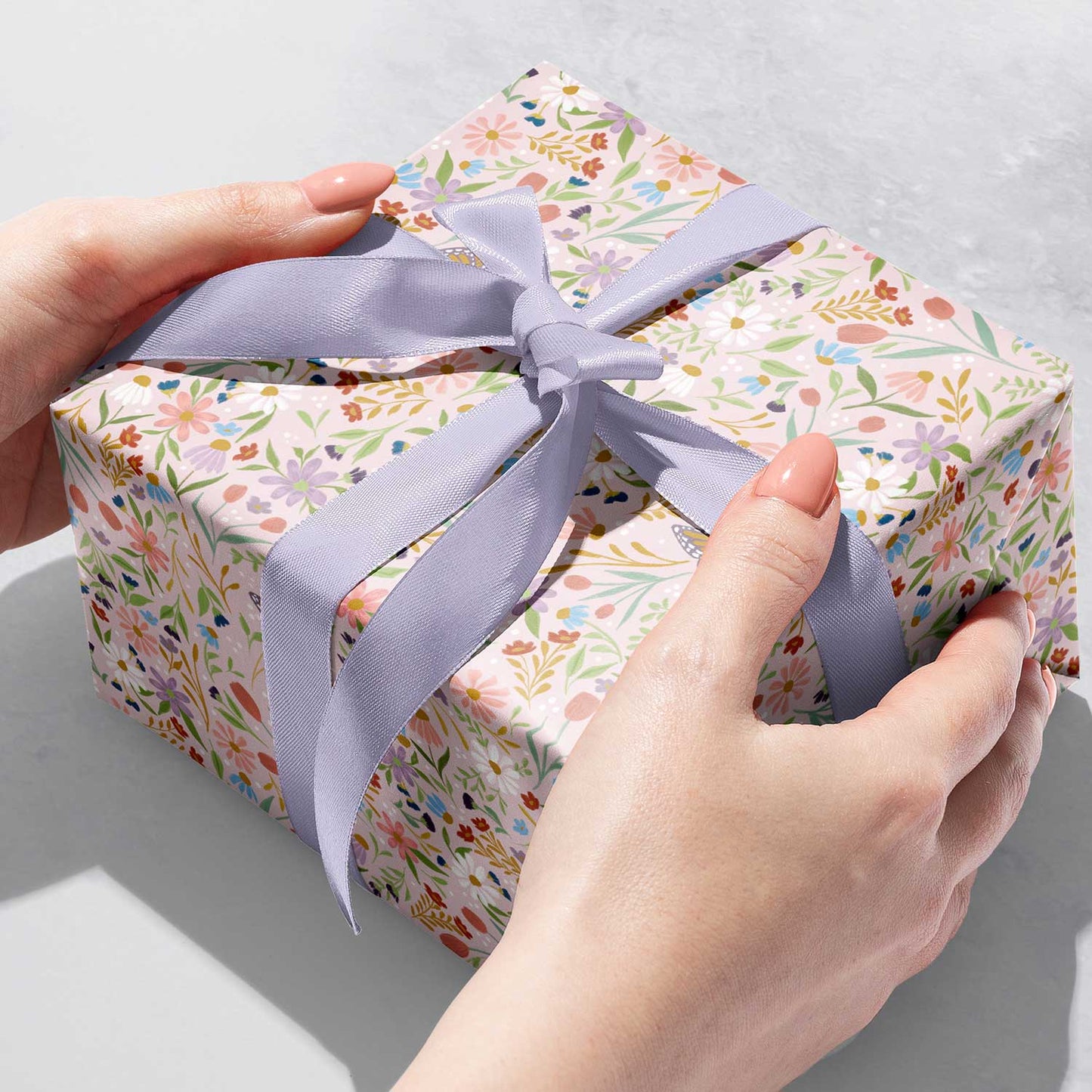 Delicate Floral Gift Wrap by Present Paper