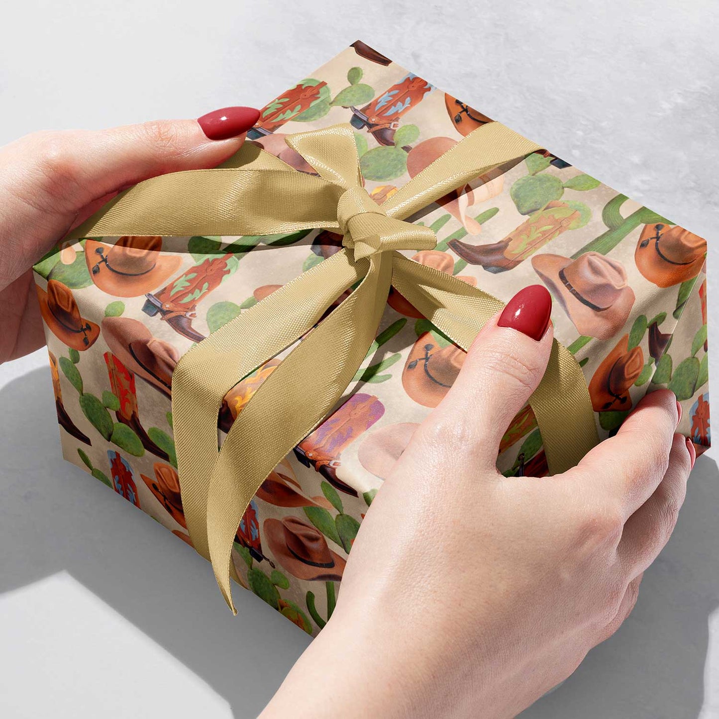 Cowboy Gift Wrap by Present Paper