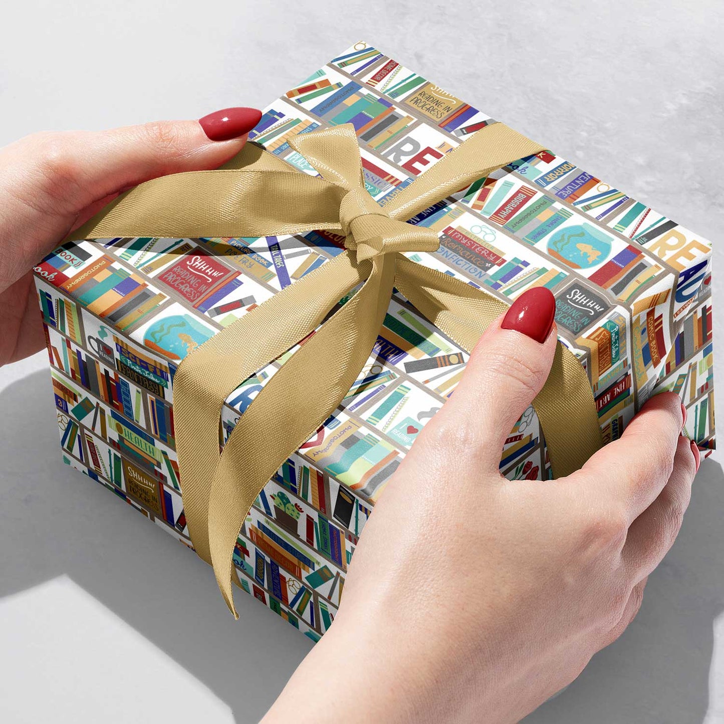 Books Gift Wrap by Present Paper