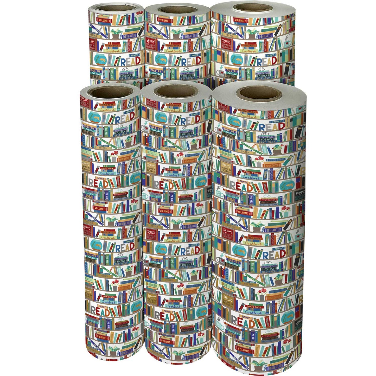 Books Gift Wrap by Present Paper