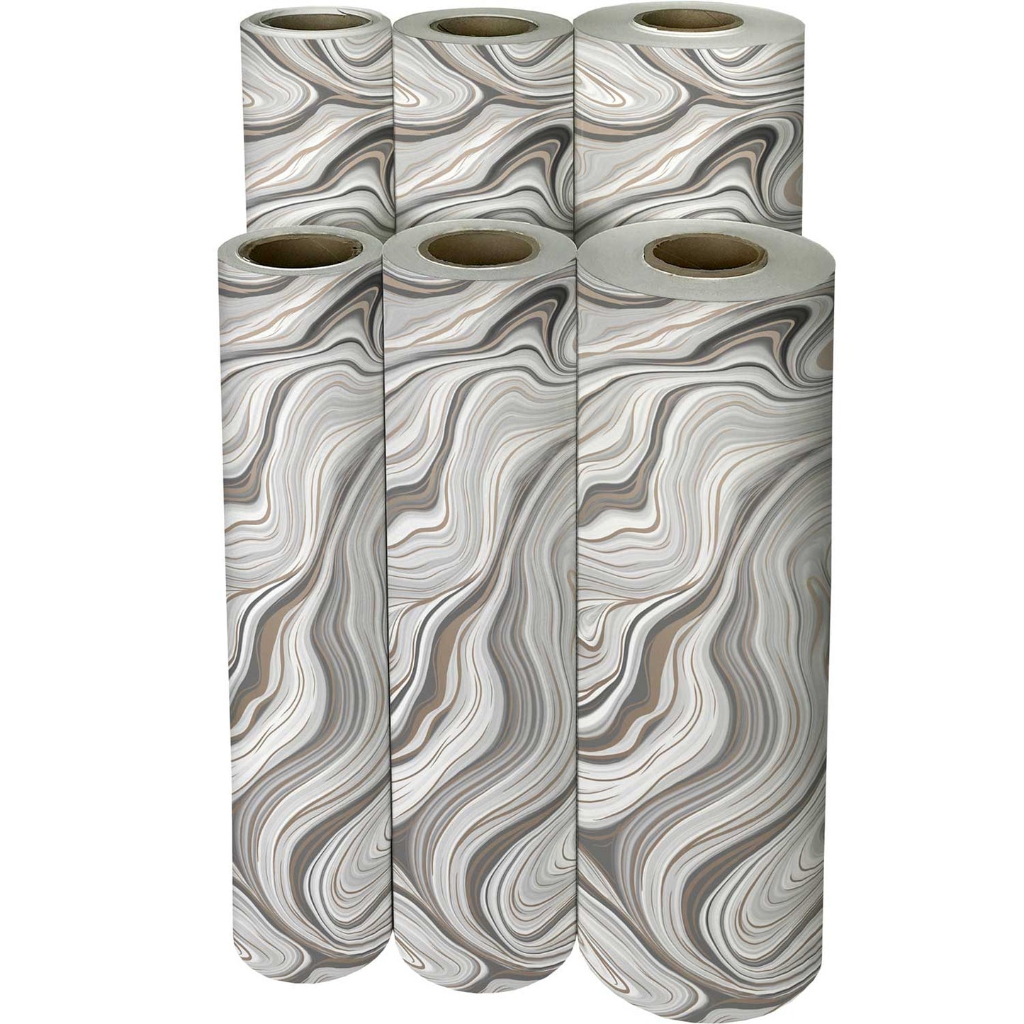 Marbleized Silver Gift Wrap by Present Paper