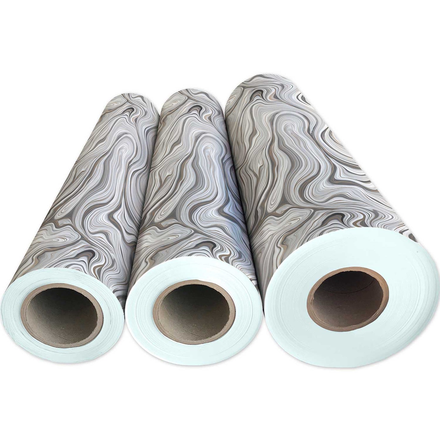 Marbleized Silver Gift Wrap by Present Paper