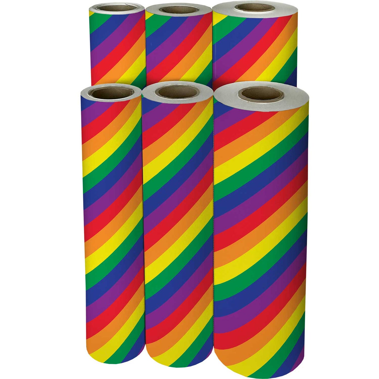 Rainbow Stripe Gift Wrap by Present Paper