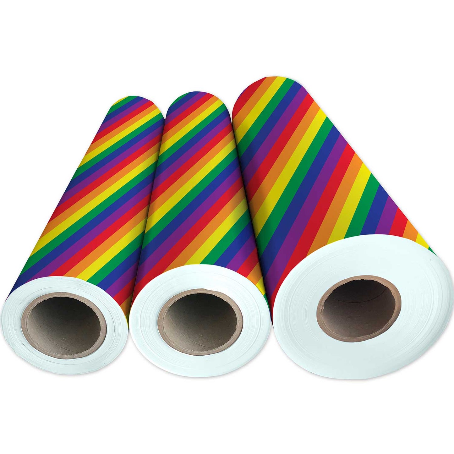 Rainbow Stripe Gift Wrap by Present Paper