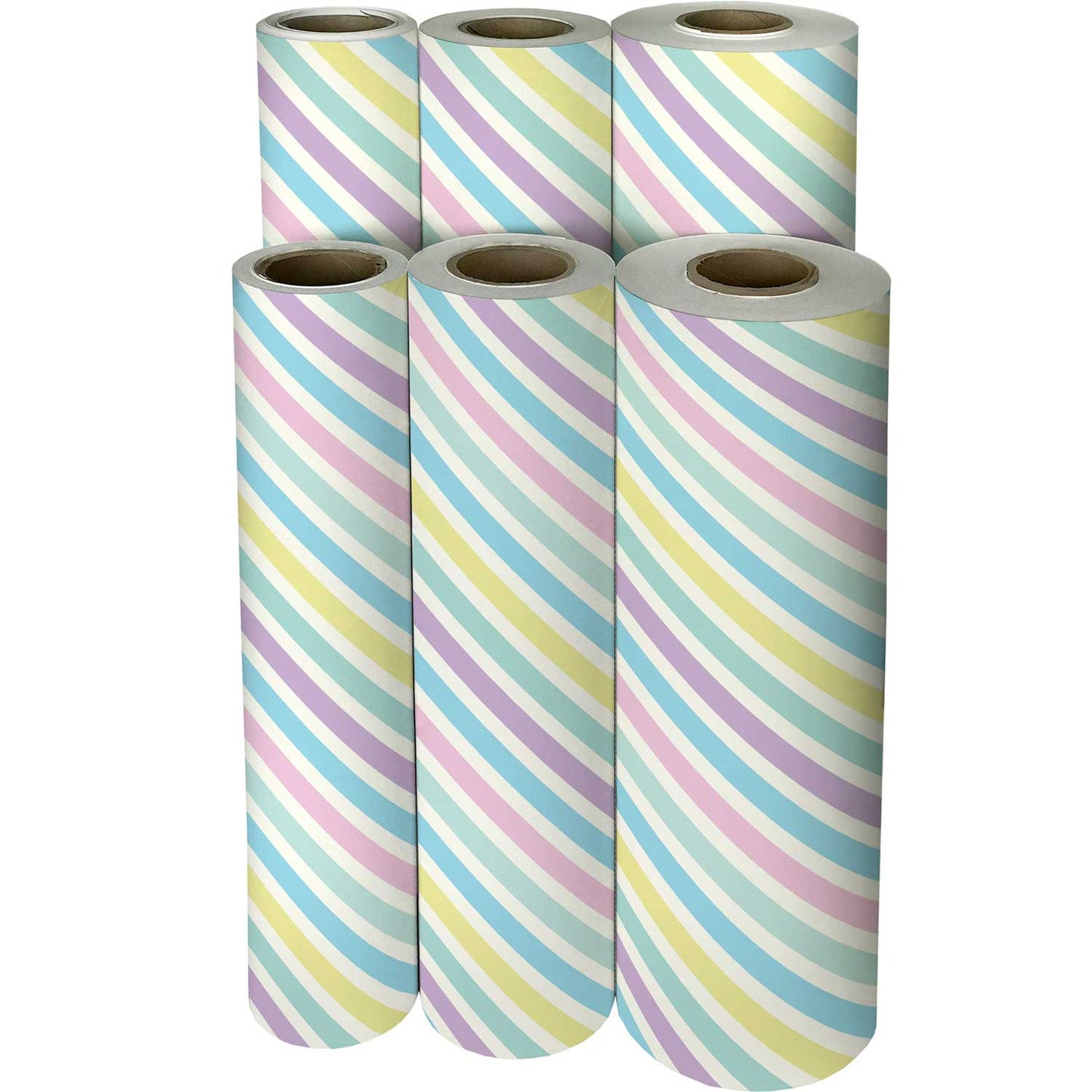 Pastel Stripe Baby Gift Wrap by Present Paper