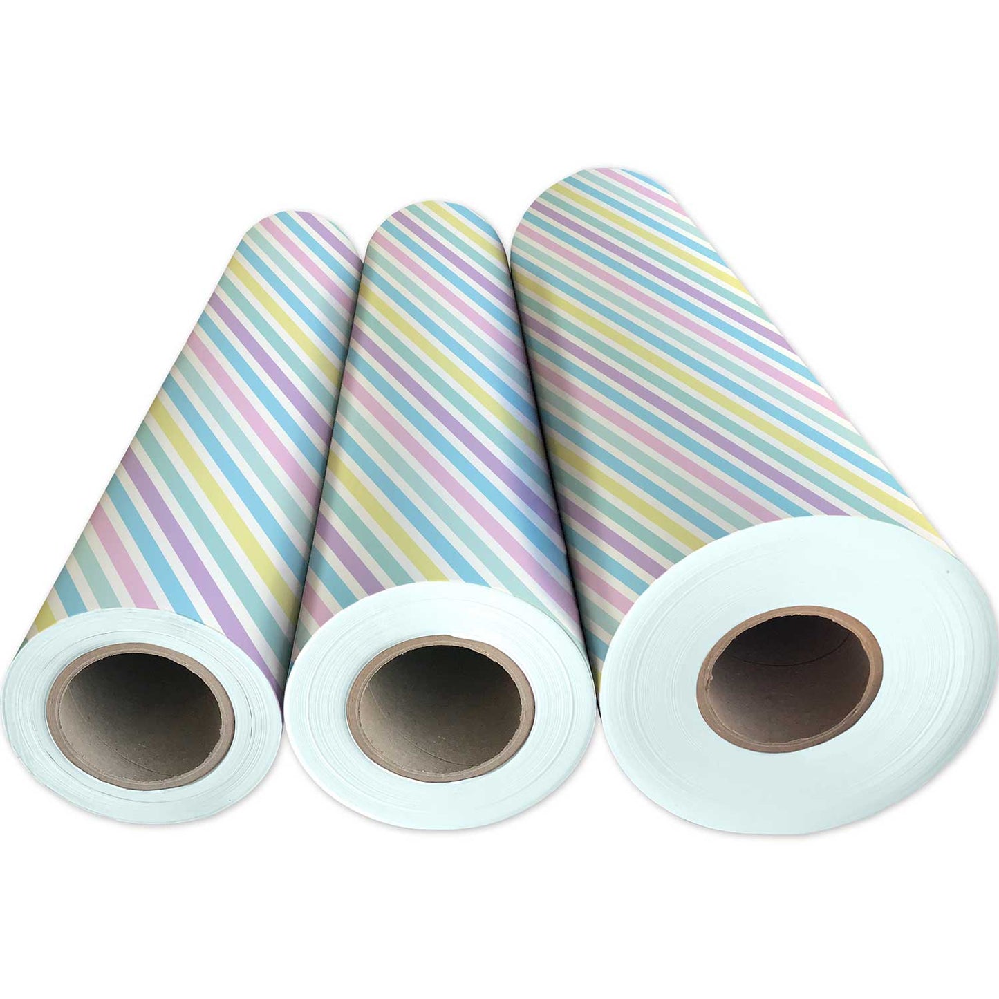 Pastel Stripe Baby Gift Wrap by Present Paper