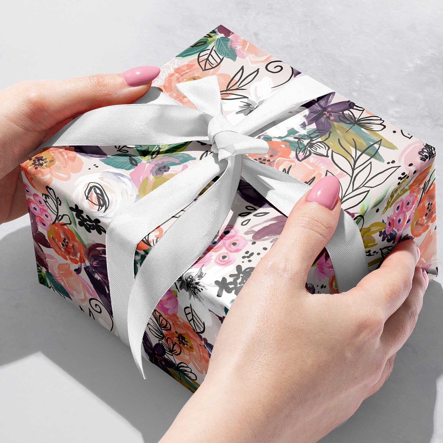 Twig & Twine Floral Gift Wrap by Present Paper