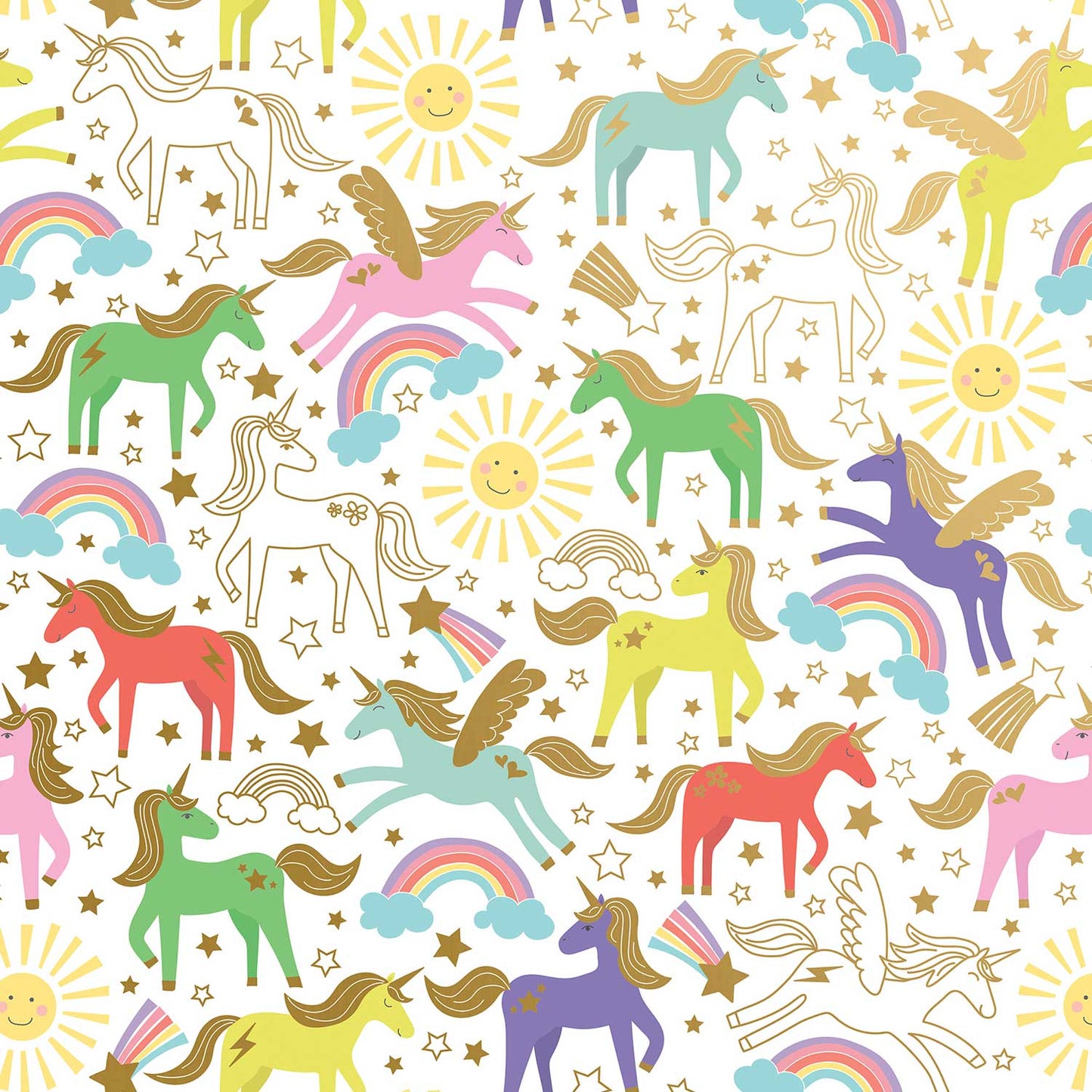 Unicorns Birthday Gift Wrap by Present Paper