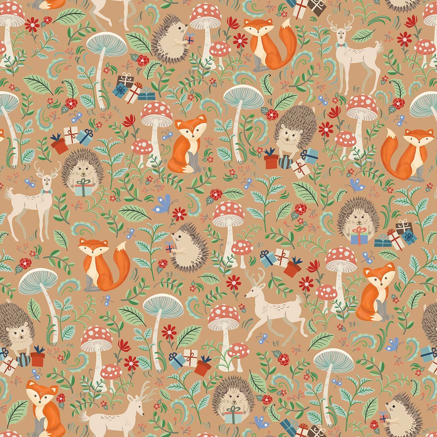 Krafty Fox Baby Gift Wrap by Present Paper