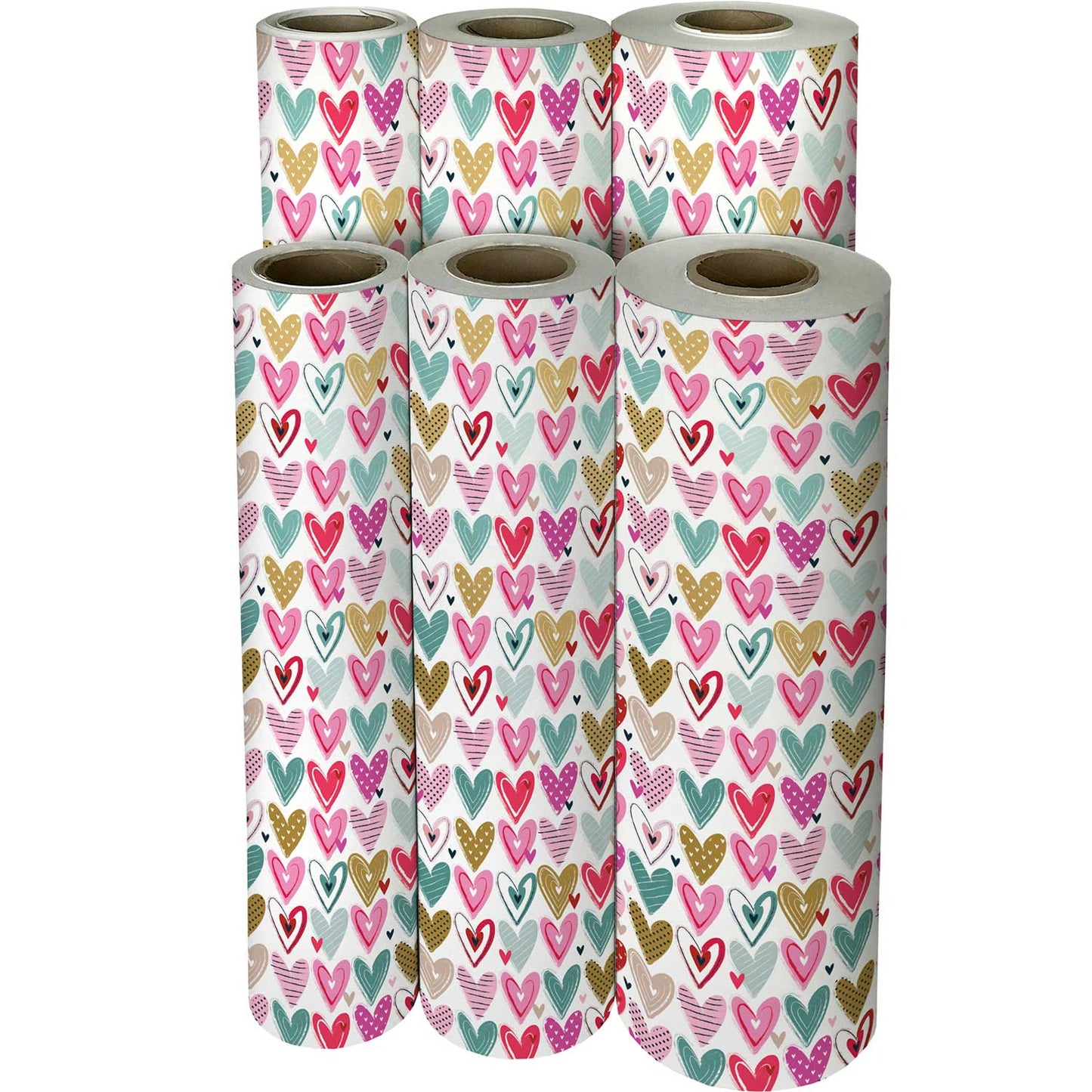 Pretty Hearts Love Gift Wrap by Present Paper